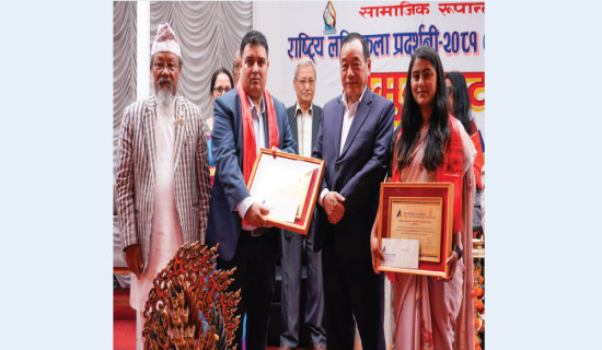 TRN’s Dhakal and Gorkhapatra’s Nepal receive Lalitkala Patrakarita Puraskar-2081