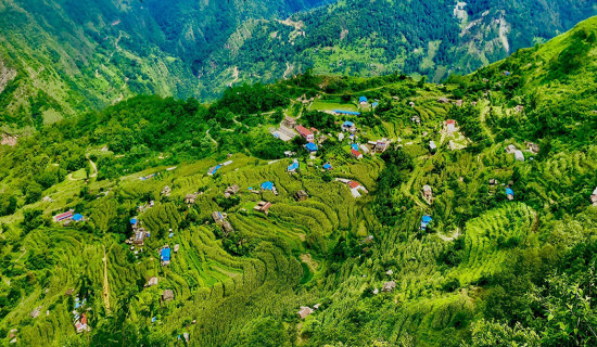Myagdi's green Bhurung Village