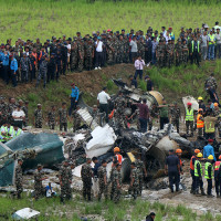 Saurya aircraft crash: Home Minister at Airport