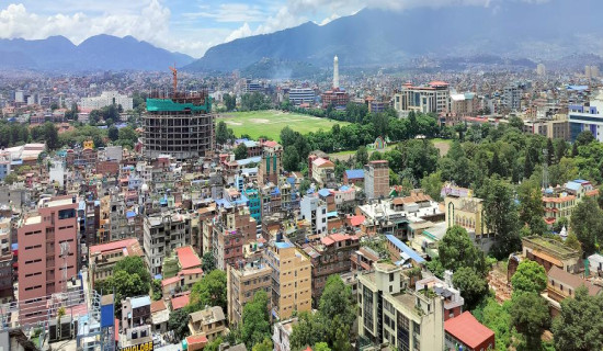 Congested Kathmandu and Dharahara