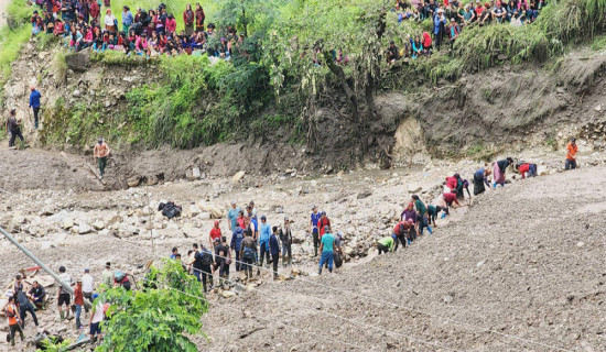 Dharche landslide: Search for missing continues