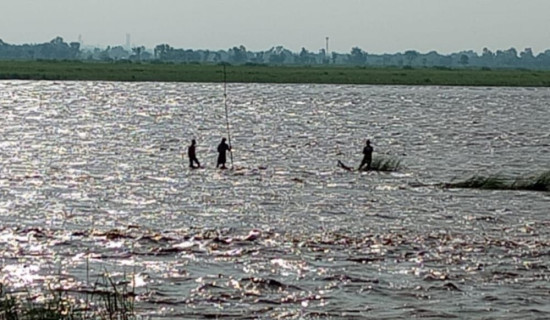 Three trapped in Kamala River flood rescued