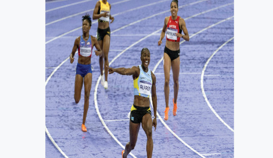 Julien Alfred wins women’s 100 meter at Paris Olympics