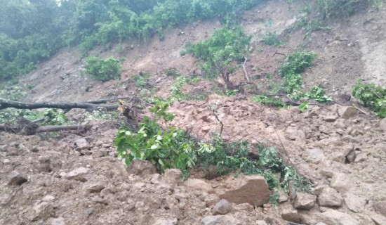 Four houses buried in Baglung, one dead