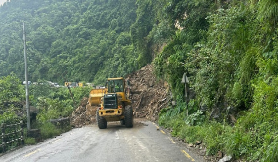 Loader driver injured  while clearing landslide debris