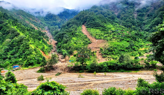 Badigad landslide leaves 50 families displaced