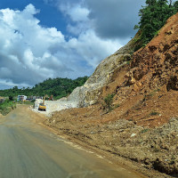 Traffic in Salpasilichho remains difficult as floods wash away roads