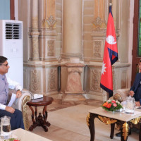 Indian Foreign Secretary Misri calls on former PMs Deuba, Prachanda