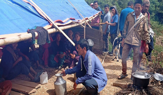 43 households under tarpaulins as landslides pose risk in Shailung Rural Municipality