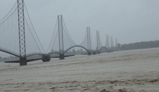 Mahakali River above danger level