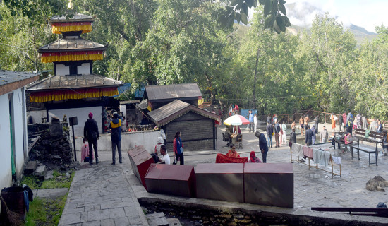 Devotees at Muktinath temple