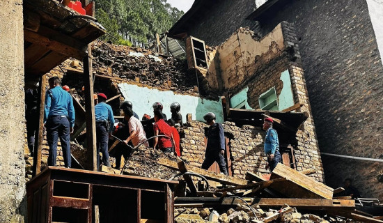 One dies, 11 injured in house collapse in Baglung