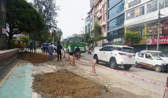 Kupandole road renovated, traffic resumes