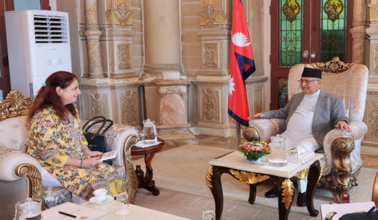 Romanian ambassador pays farewell call on PM Oli