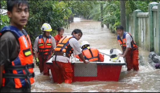 More than 100 people have died in flooding and mudslides caused by the remnants of Typhoon Yagi in Myanmar.