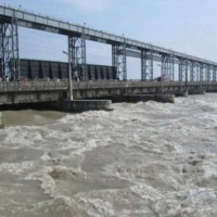 All 36 sluice gates of Gandak barrage opened