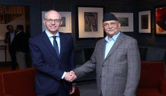 Prime Minister Oli holds meeting with Luxembourgian PM in Boston