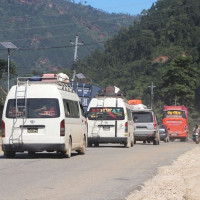 Melamchi-Helambu road section obstructed