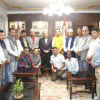 PM Prachanda arrives in Chitwan