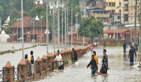 Flood sweeps away culvert, transport halts along Prithvi Highway