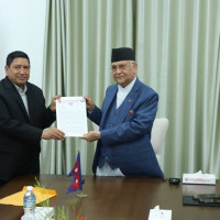 NC, UML, Nepal Bank, Construction Industry Council donate Rs. 130 million in PMDRF