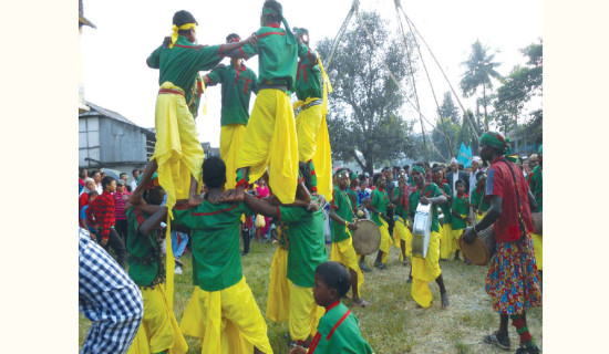 Santhals preparing for lively Dasai dance