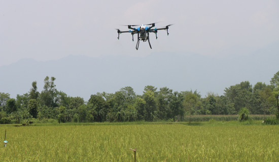 Drone being used to supply food in disaster-hit settlements in Kavre