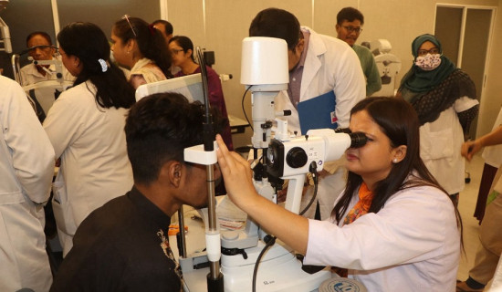 Two Nepali ophthalmologists rendering services in Bangladesh