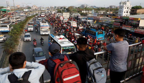 People's movement, traffic increasing in Kathmandu Valley after Dashain