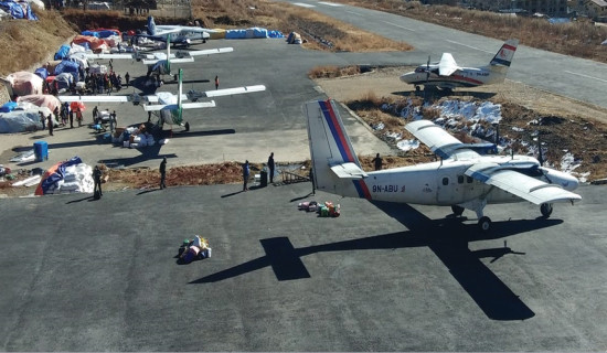 Air flight at Simkot airport after three days