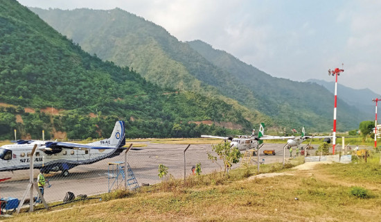 Manthali-Lukla flights disrupted due  to bad weather