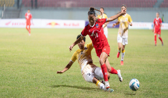 SAFF women's football: Nepal, Bhutan play goalless draw