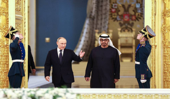 Putin meets with his UAE counterpart in Kremlin