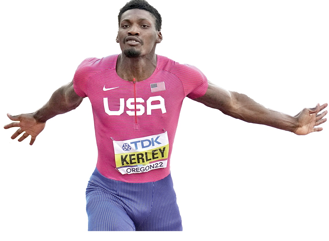 Kerley wins world 100m gold