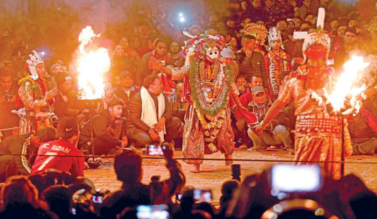 Kartik Naach of  Patan begins