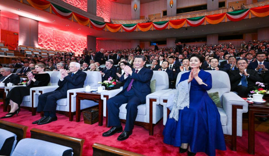 Chinese, Italian presidents watch musical concert in Beijing