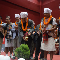 PM Oli arrives to chair 13th Convocation of BPKIHS