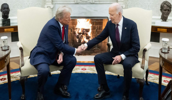 Trump, Biden shake hands in White House