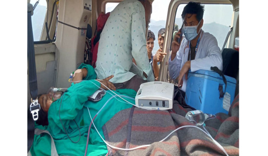 Postpartum mother airlifted from Humla