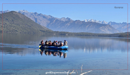 Boat ride in Rara Lake