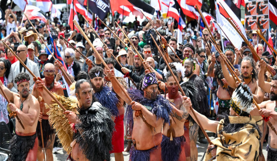 Tens of thousands rally at New Zealand's parliament for Maori rights