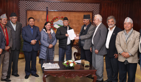 Memorandum handed to PM Oli, calling for protesting Israeli attack on Palestine