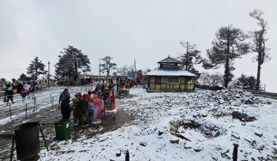 Snowfall recorded in Pathibhara