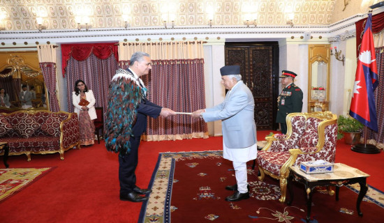 Ambassadors submit letters of credence to President Paudel