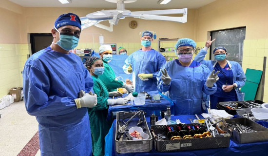 Knee surgery performed on 34 patients