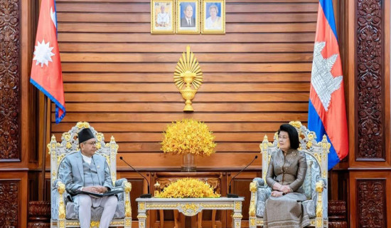 Speaker Ghimire meets with Cambodian counterpart