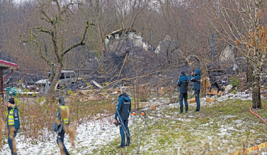 DHL cargo plane crashes and skids into a house in Lithuania