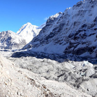 Humla locals making fire to beat cold