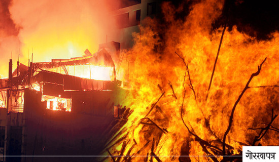 Fire breaks out at Electricity Authority Central Workshop Hetauda