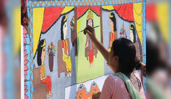 Mithila paintings are being made for Vivah Panchami